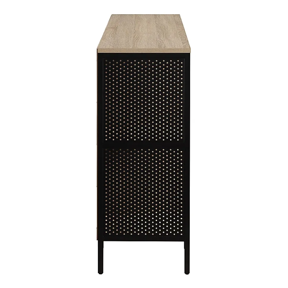 Office Star Ace 34”H 8-Cube Storage Bookcase, River Oak