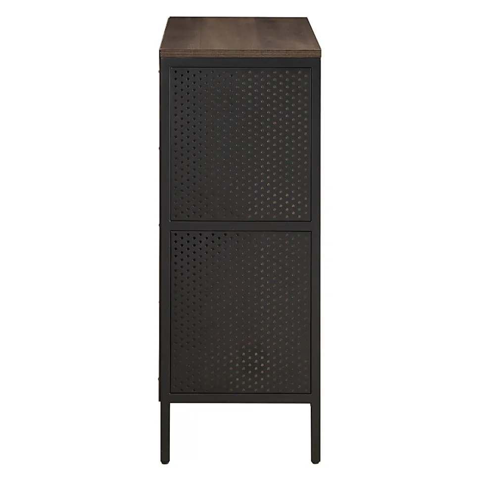 Office Star Ace 34”H 4-Cube Storage Bookcase, Ozark Ash
