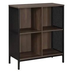 Office Star Ace 34”H 4-Cube Storage Bookcase, Ozark Ash