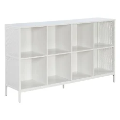 Office Star Ace 34”H 8-Cube Storage Bookcase, White