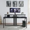 Office Star™ Adaptor 63"W Gaming Computer Desk, Black