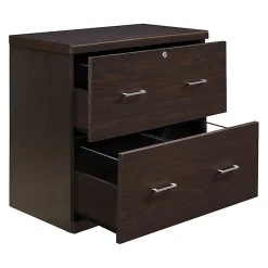 Office Star™ Alpine 30"W x 17"D Lateral 2-Drawer File Cabinet With Lockdowel™ Fastening System, Espresso