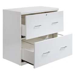 Office Star™ Alpine 30"W x 17"D Lateral 2-Drawer File Cabinet With Lockdowel™ Fastening System, White