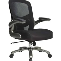 Office Star™ Big And Tall Mesh Mid-Back Managers Chair, Black