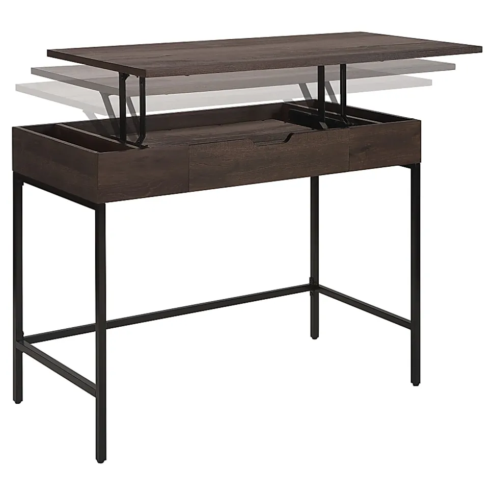 Office Star™ Contempo 40"W Worksmart Sit-To-Stand Desk, Ozark Ash