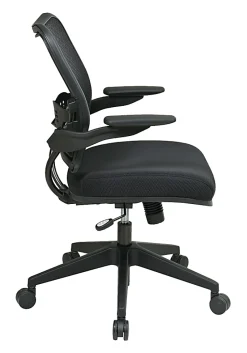 Office Star™ Deluxe AirGrid Mesh Mid-Back Chair, Black