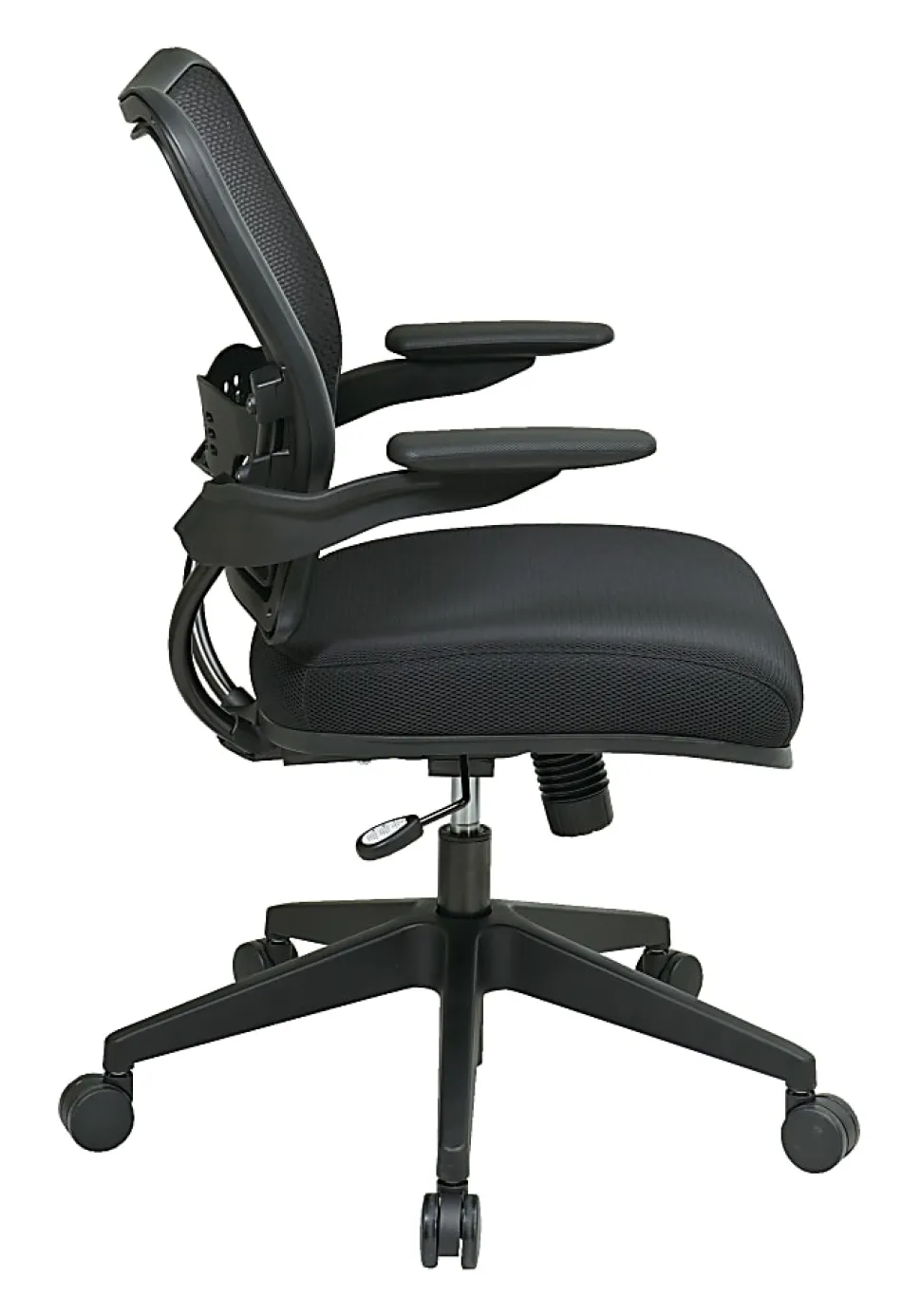 Office Star™ Deluxe AirGrid Mesh Mid-Back Chair, Black