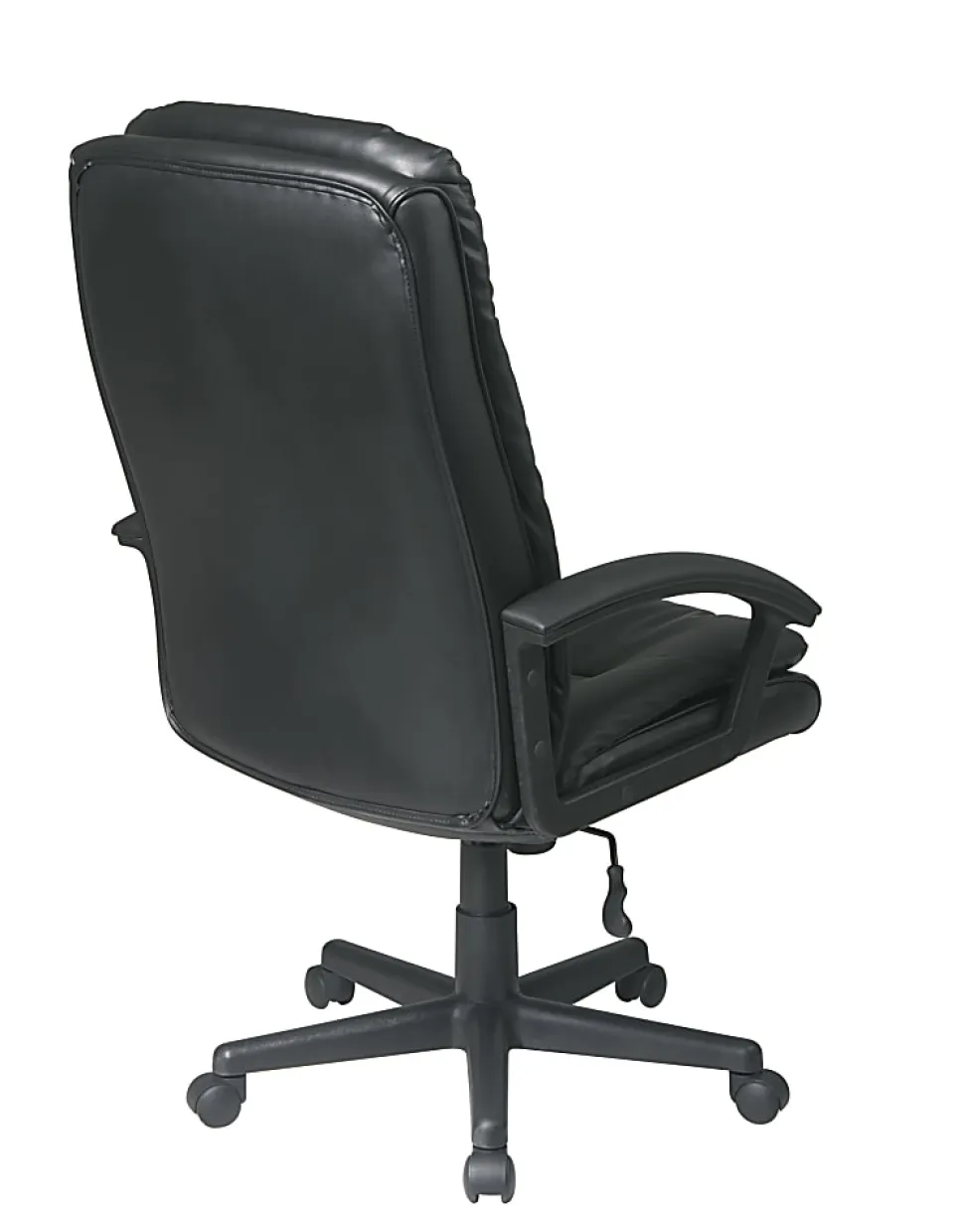 Office Star™ Deluxe Bonded Leather High-Back Executive Chair, Black