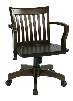 Office Star™ Deluxe Wood Banker's Chair, Espresso
