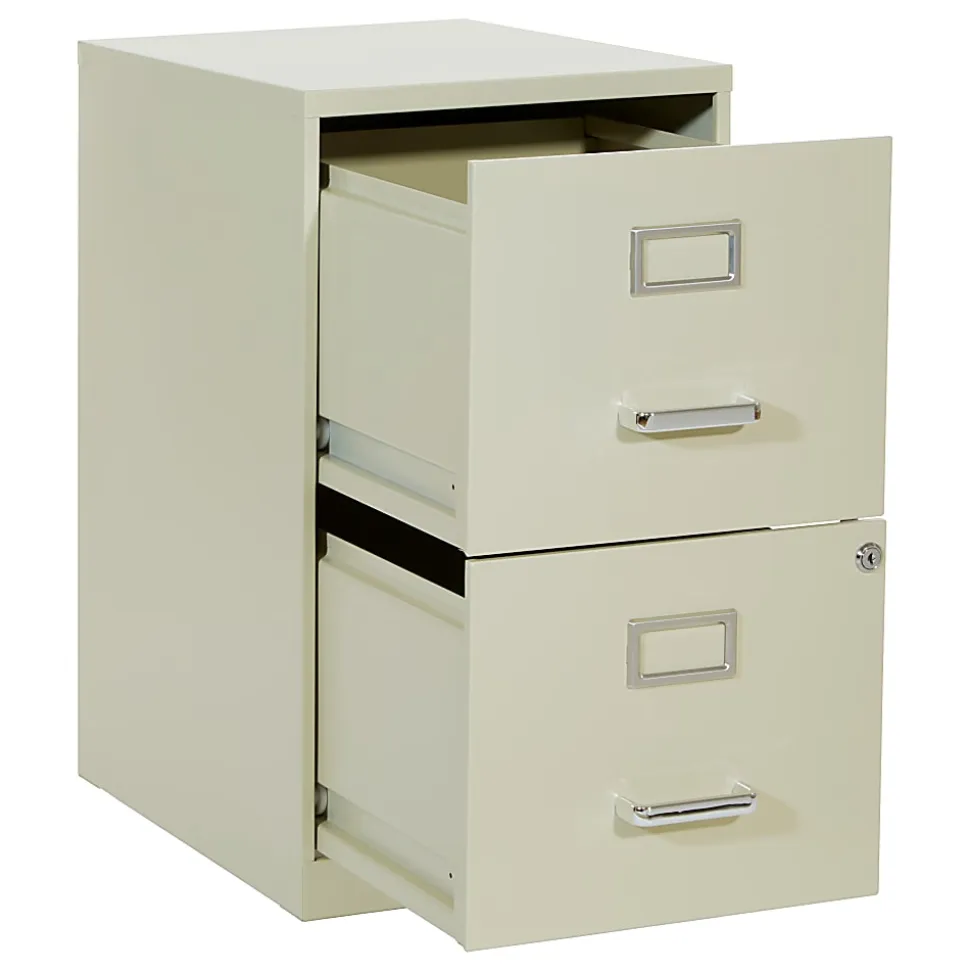 Office Star™ 20"D Vertical 2-Drawer Locking File Cabinet, Tan