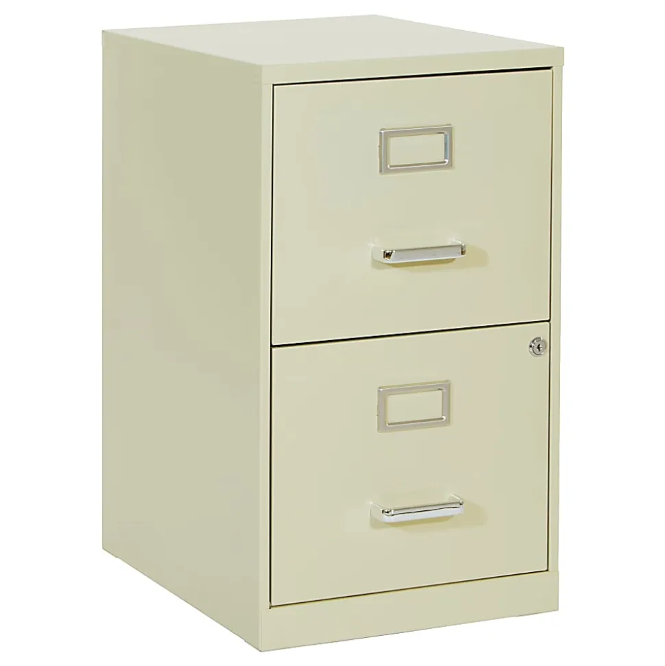 Office Star™ 20"D Vertical 2-Drawer Locking File Cabinet, Tan
