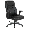 Office Star™ Ergonomic Leather High-Back Executive Office Chair, Black/White