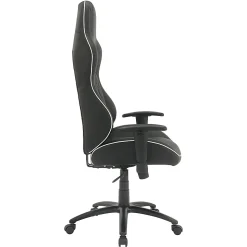 Office Star High Stakes Ergonomic Bonded Leather Computer Gaming Chair, Black/White