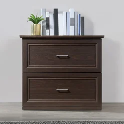 Office Star™ Jefferson 2-Drawer 31-1/4"W x 16-3/4"D Lateral File Cabinet With Lockdowel™ Fastening System, Espresso