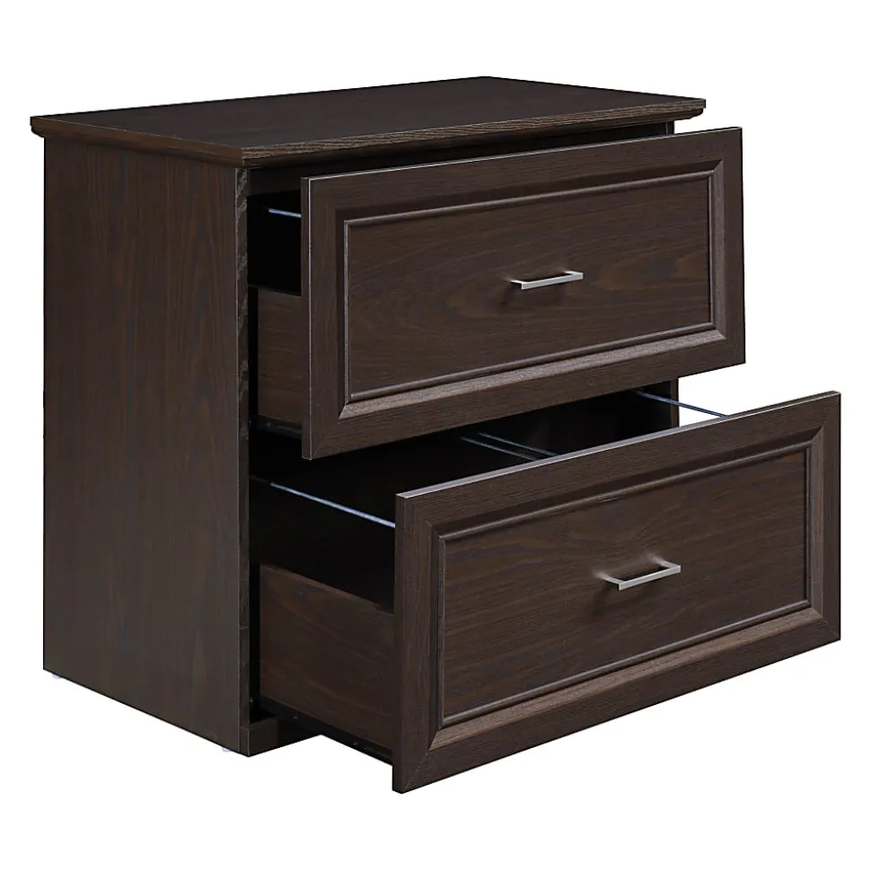 Office Star™ Jefferson 2-Drawer 31-1/4"W x 16-3/4"D Lateral File Cabinet With Lockdowel™ Fastening System, Espresso