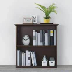 Office Star™ Jefferson 31"H 2-Shelf Bookcase With Lockdowel™ Fastening System, Espresso