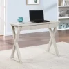 Office Star Marna 40"W Writing Desk With Drawer, Weathered White
