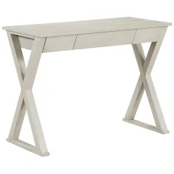 Office Star Marna 40"W Writing Desk With Drawer, Weathered White