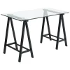 Office Star™ Middleton 47"W Writing Desk, Clear/Black