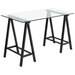 Office Star™ Middleton 47"W Writing Desk, Clear/Black