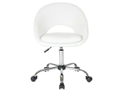 Office Star Milo Mid-Back Office Chair, White/Chrome