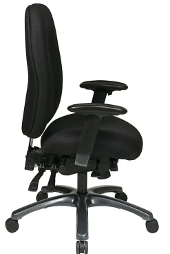 Office Star™ Multi-Function High-Back Fabric Task Chair, Black