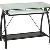 Office Star™ Newport 40"W Computer Desk, Clear/Black