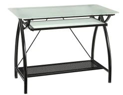 Office Star™ Newport 40"W Computer Desk, Clear/Black