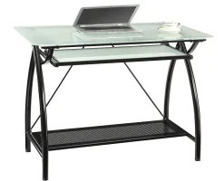 Office Star™ Newport 40"W Computer Desk, Clear/Black