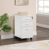 Office Star Prado 18"D Vertical 3-Drawer Mobile File Cabinet, White
