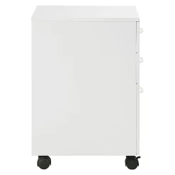 Office Star Prado 18"D Vertical 3-Drawer Mobile File Cabinet, White
