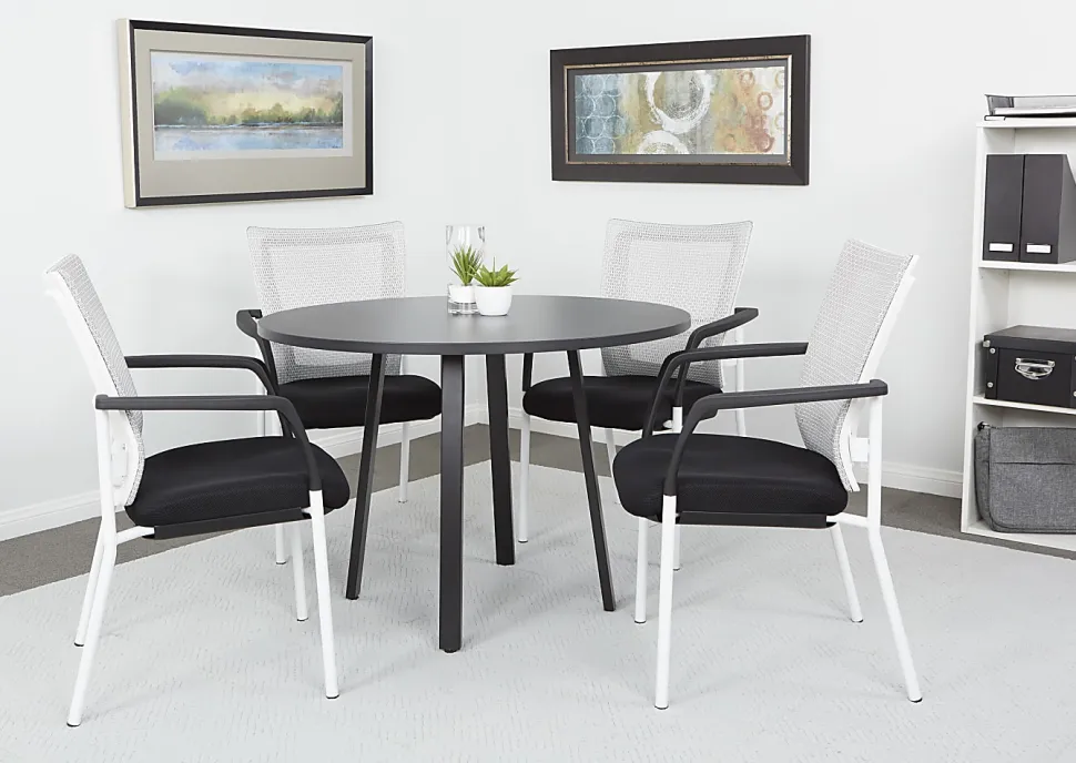 Office Star™ Prado Round Conference Table, 29-1/2”H x 42”W x 42”D, Black