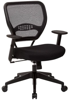 Office Star™ Professional Air Grid® Mid-Back Mesh Chair, Black