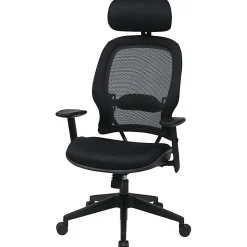 Office Star™ Professional Air Grid™ Mesh High-Back Office Chair With Headrest, Black