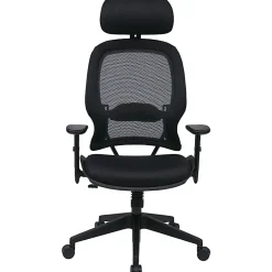 Office Star™ Professional Air Grid™ Mesh High-Back Office Chair With Headrest, Black