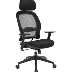 Office Star™ Professional Air Grid™ Mesh High-Back Office Chair With Headrest, Black