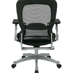 Office Star™ Professional AirGrid Bonded Leather High-Back Chair, Black/Platinum