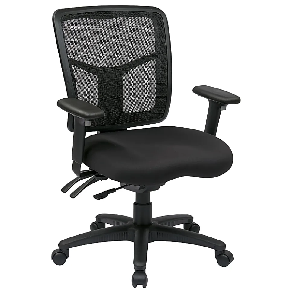 Office Star™ ProGrid Mid-Back Managers Chair, Coal