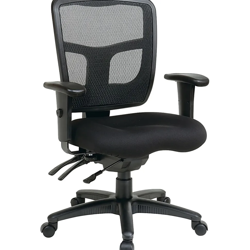 Office Star™ ProGrid Mid-Back Managers Chair, Coal