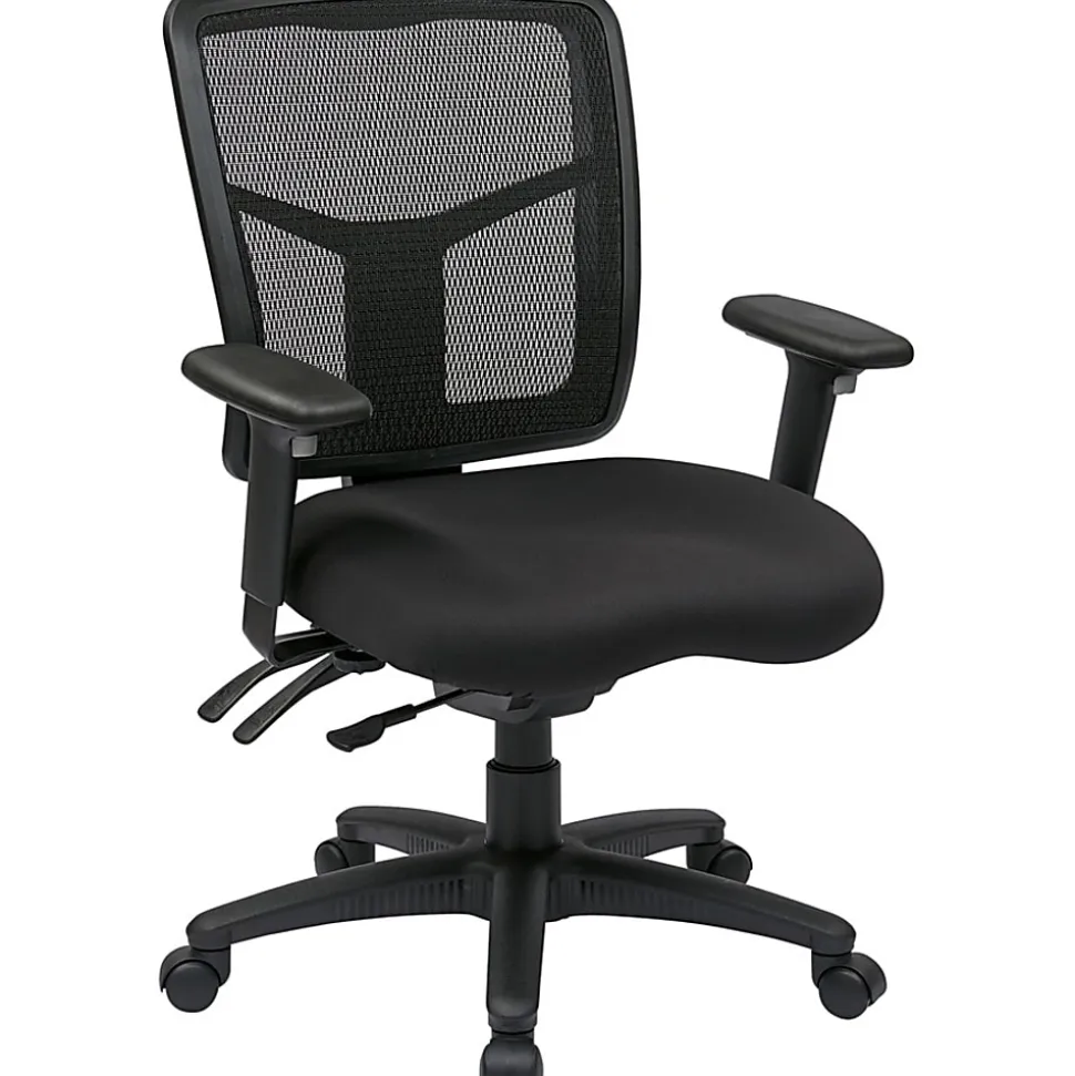 Office Star™ ProGrid Mid-Back Managers Chair, Coal