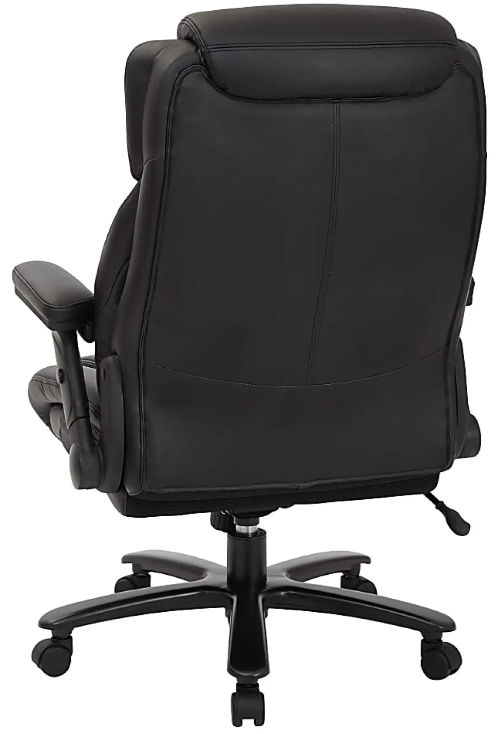 Office Star™ Pro-Line II™ Big & Tall Bonded Leather High-Back Chair With Arms, Black
