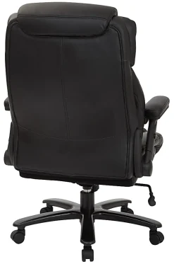 Office Star™ Pro-Line II™ Big & Tall Bonded Leather High-Back Chair With Arms, Black