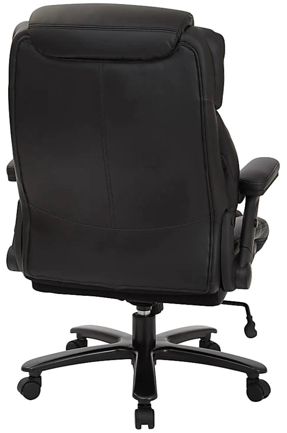 Office Star™ Pro-Line II™ Big & Tall Bonded Leather High-Back Chair With Arms, Black