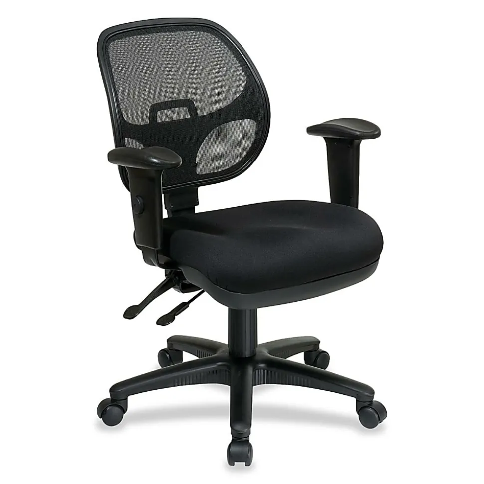 Office Star™ Pro-LineII Mid-Back Ergonomic Task Chair, Black