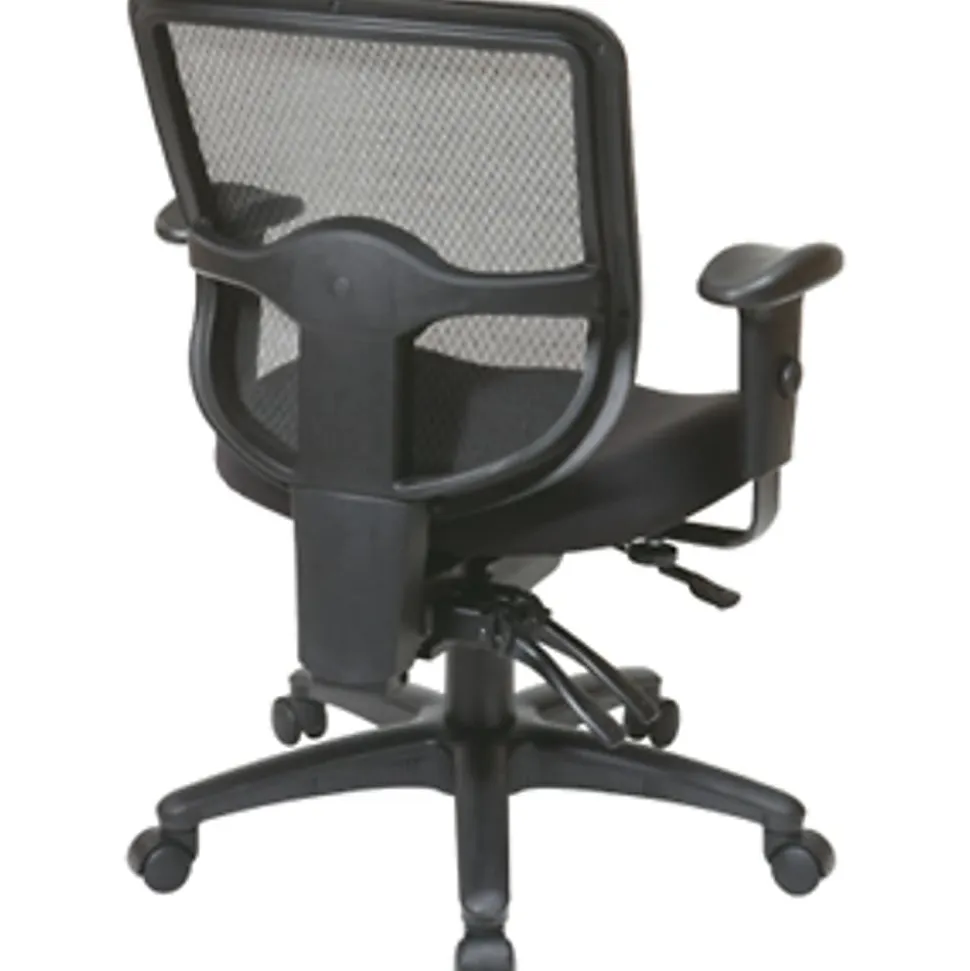 Office Star™ Pro Line II Pro Grid Ergonomic Task Chair With Adjustable Arms, Coal