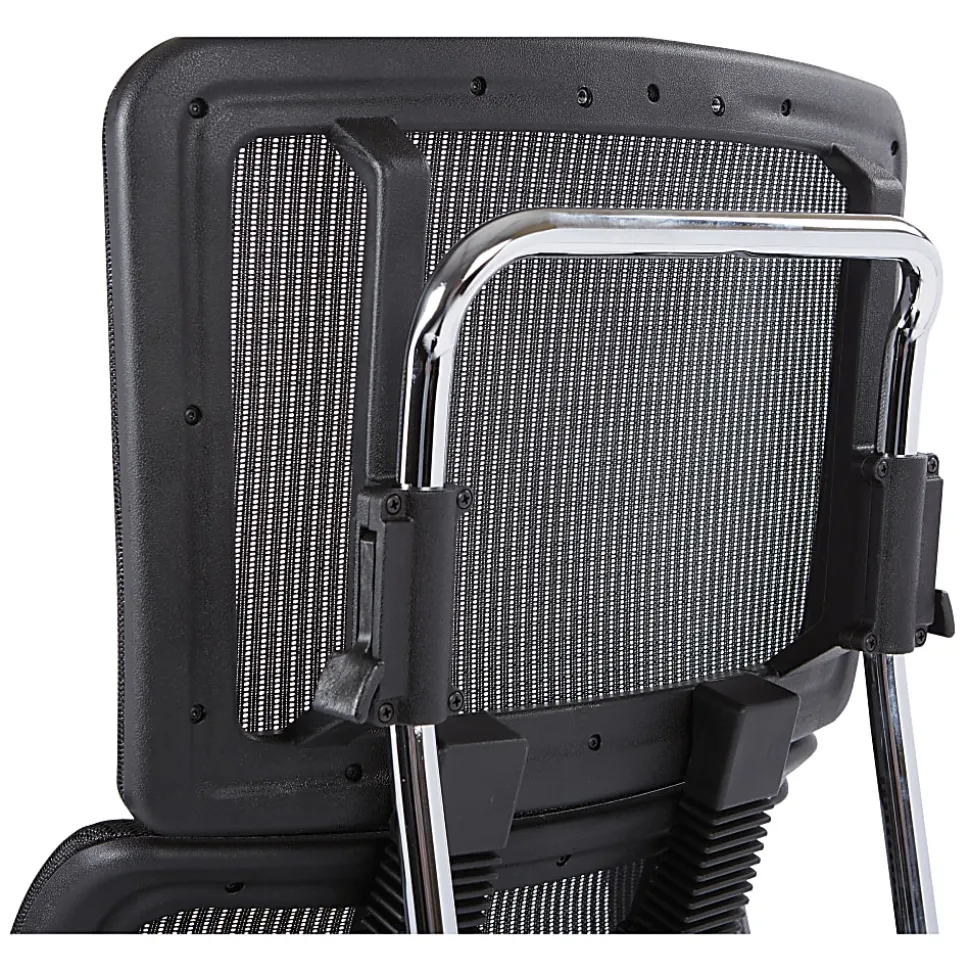 Office Star Pro Line II Pro X996 Vertical Mesh High Back Chair, Black/Coal Black FreeFlex /Polished Aluminum
