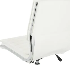 Office Star™ Pro-Line II™ SPX Armless Bonded Leather Mid-Back Chair, White/Chrome