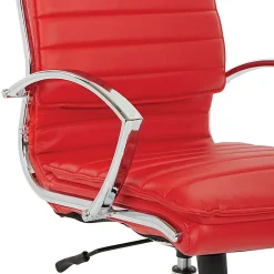 Office Star™ Pro-Line II™ SPX Bonded Leather High-Back Chair, Red/Chrome