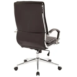 Office Star™ Pro-Line II™ SPX Bonded Leather High-Back Chair, Black/Chrome