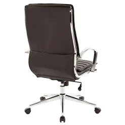 Office Star™ Pro-Line II™ SPX Bonded Leather High-Back Chair, Black/Chrome